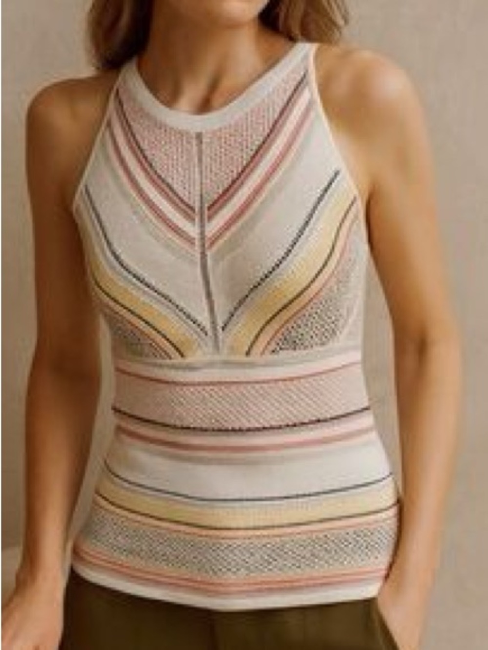 WHBM stunning knit sweater sleeveless top